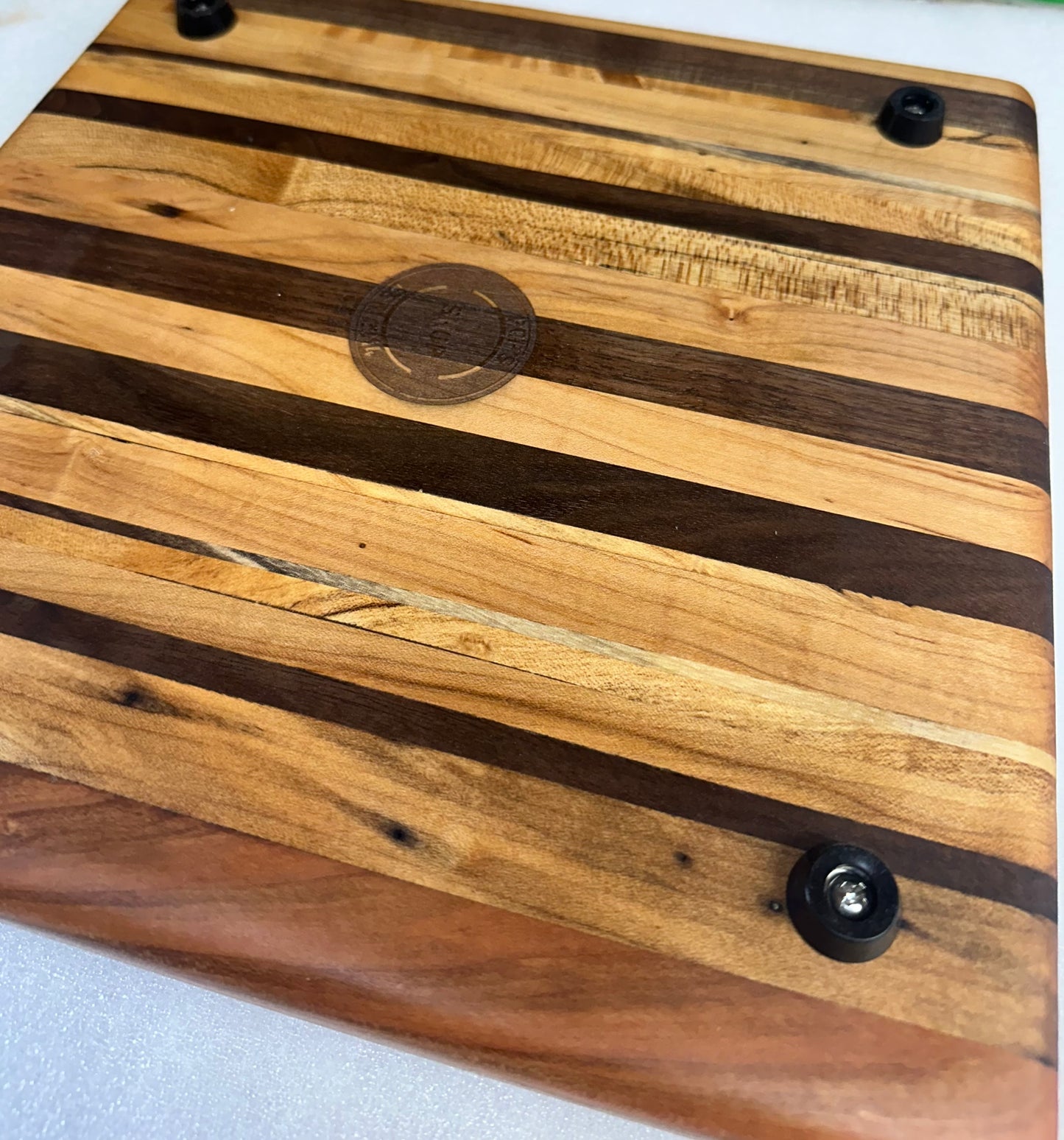 Mixed Wood Cutting Board with juice groove