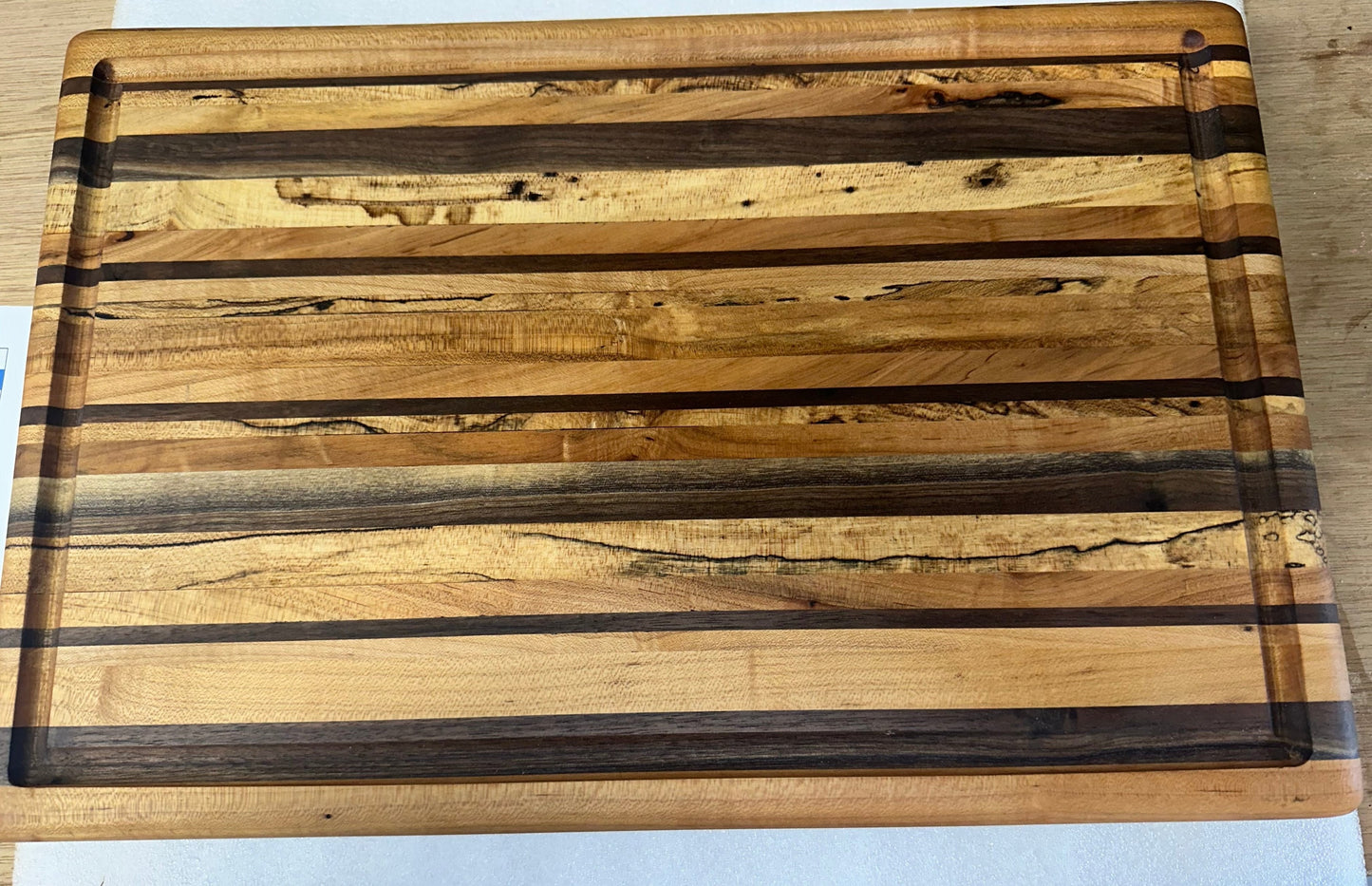 Mixed Wood Cutting Board with juice groove