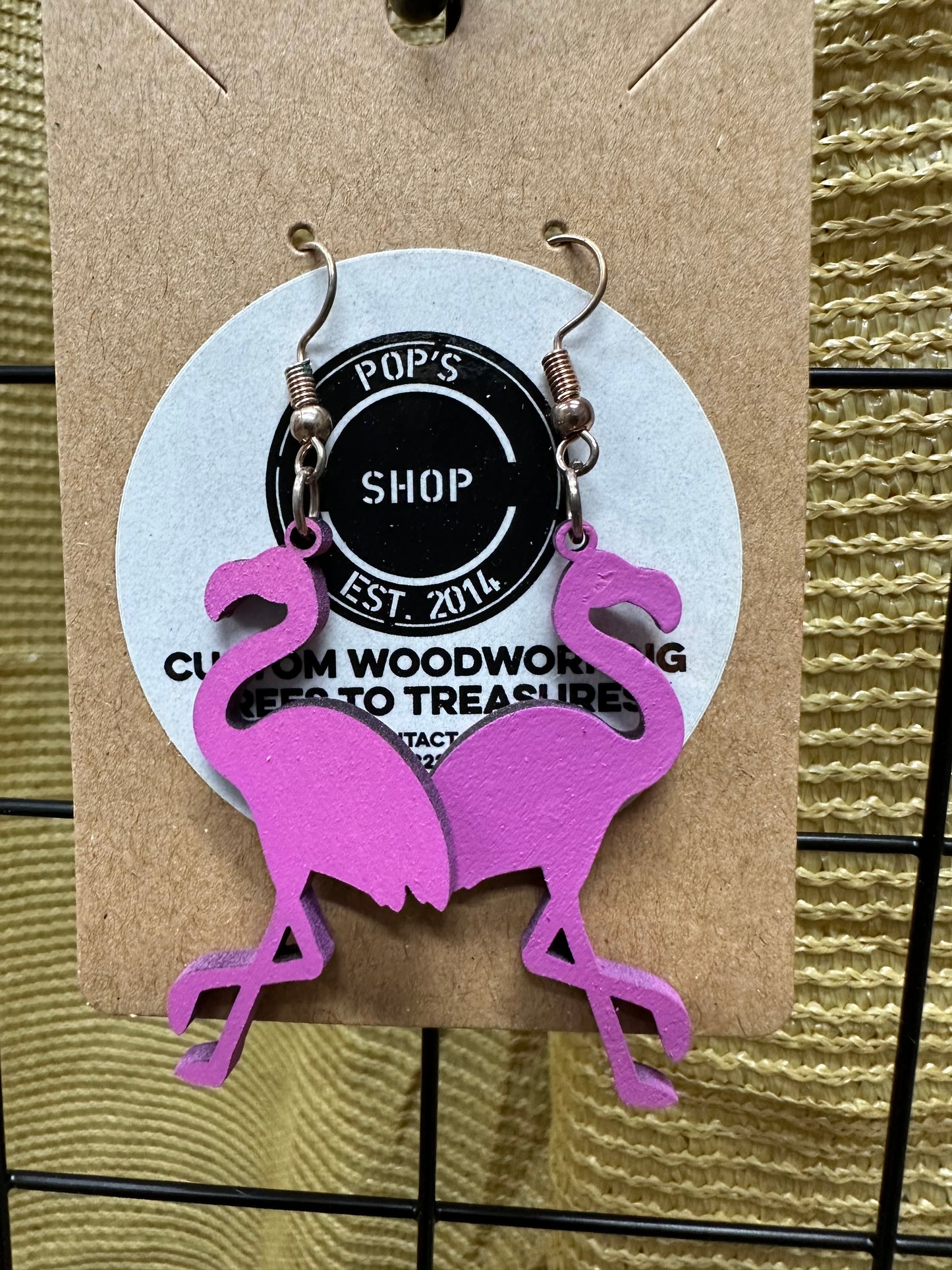 Pink Flamingo Earrings