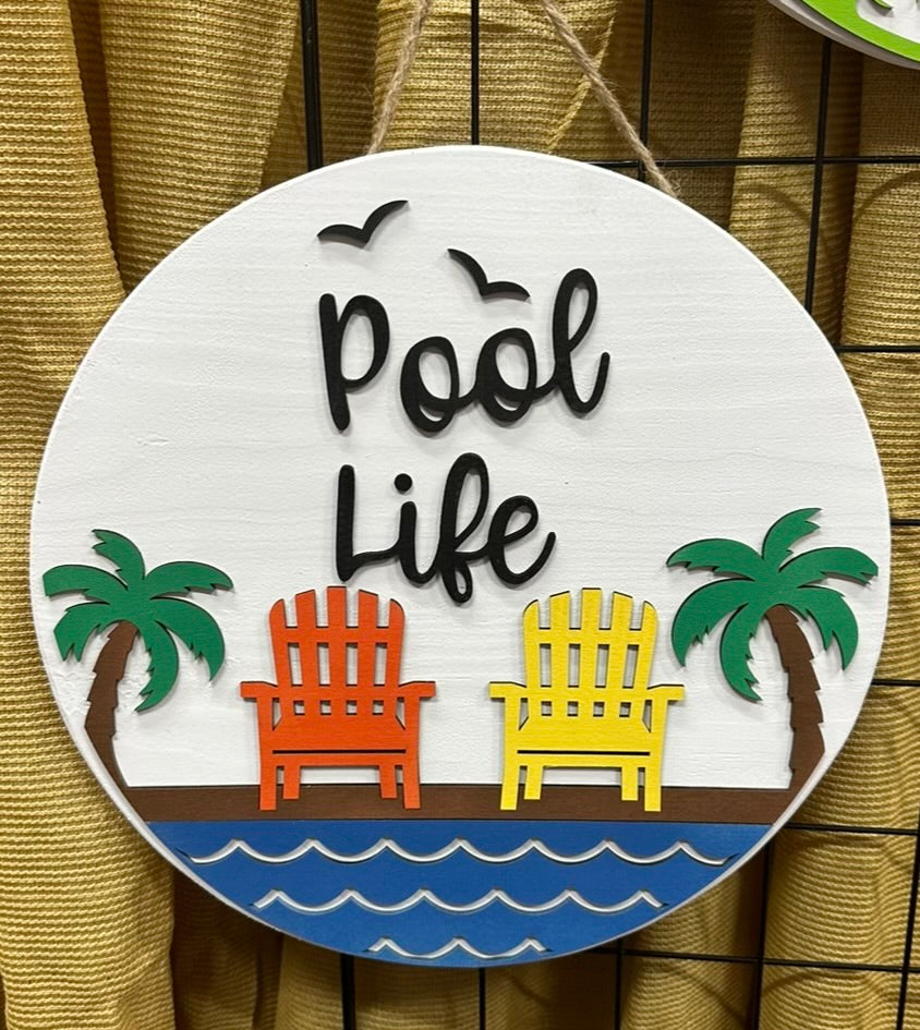 Pool Life Door Hanger