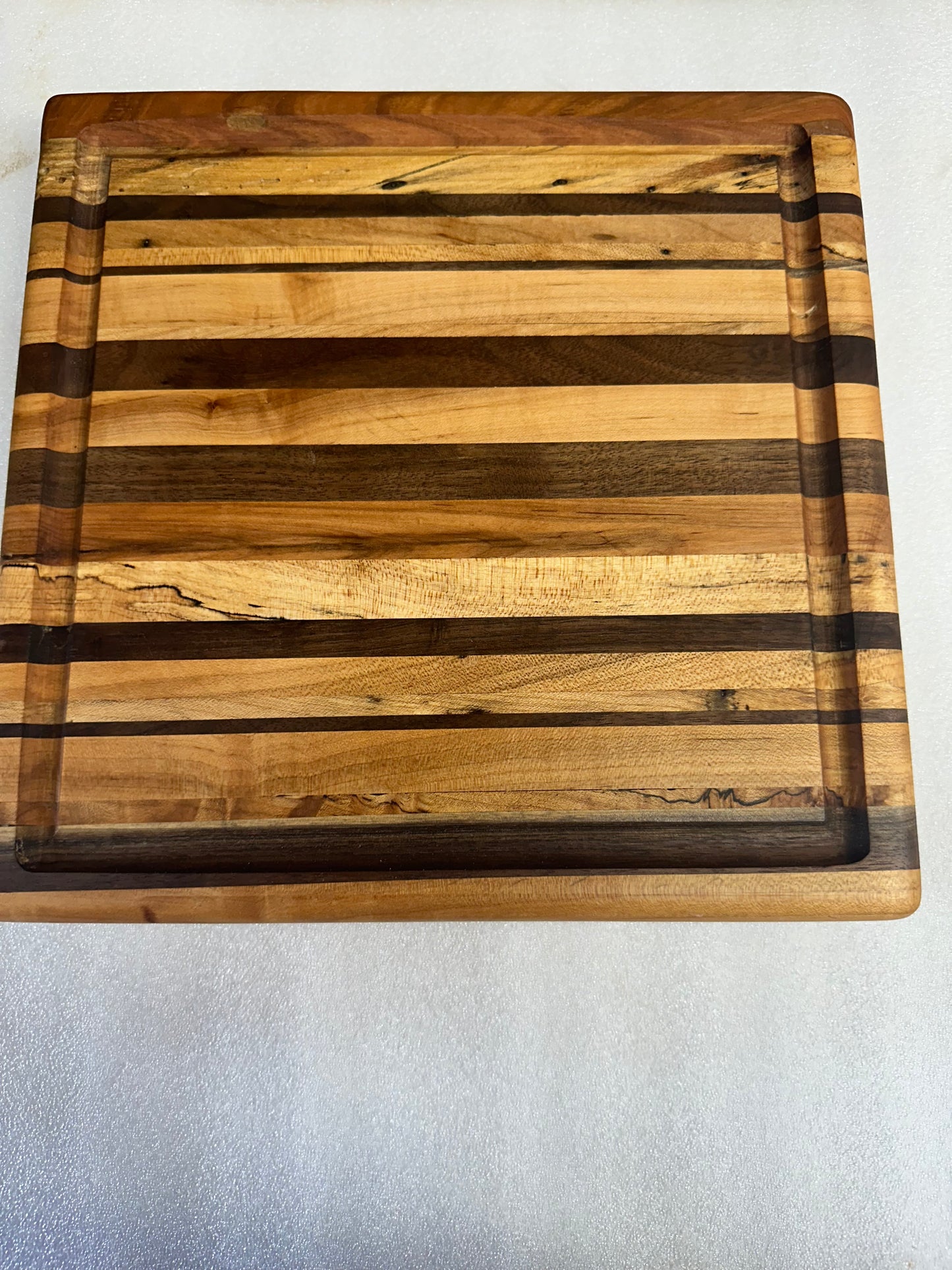 Mixed Wood Cutting Board with juice groove