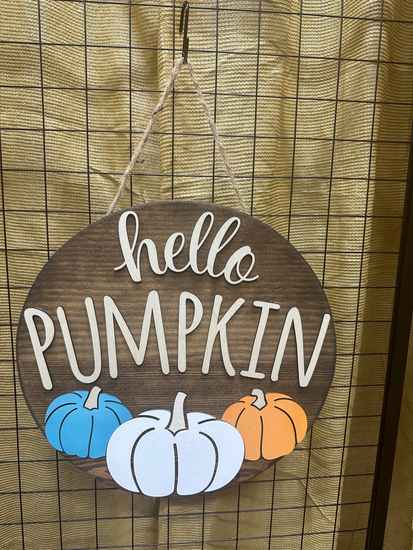"Hello Pumpkin" Fall Door Hanger