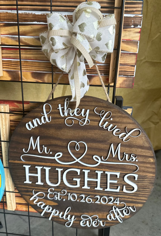 Newlywed door hanger