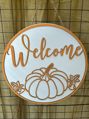 Fall "Welcome" Door Hanger