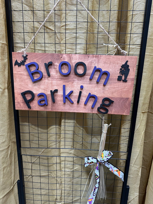 Broom Parking Sign